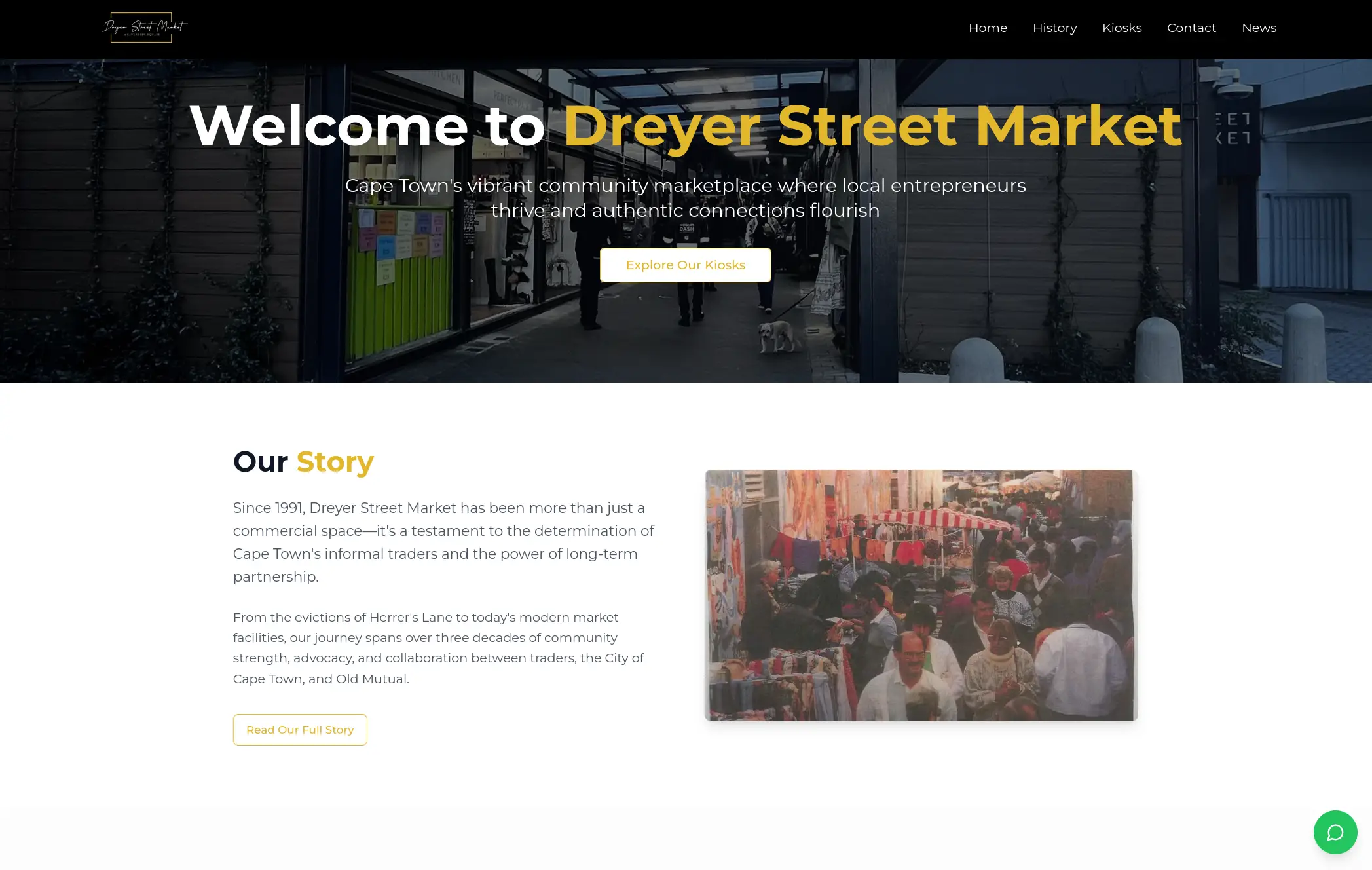 Dreyer Street Market landing page